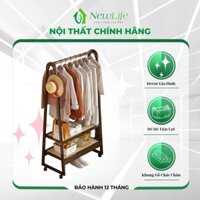 Tủ treo quần áo Newlife, chất liệu gỗ tre sơn gốc nước bóng đẹp, bánh xe di chuyển tiện lợi - Bảo hành 12 tháng - RE0862