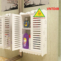 Tủ treo tường nhà tắm gỗ nhựa PVC VNT04B - VĐ Smart Furrniture NỘI THẤT LẮP RÁP VIENDONGADV