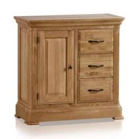 Tủ Trữ Đồ 3 Ngăn Kéo Canterbury Gỗ Sồi Ibie BSC3CANO 80 x 42 cm