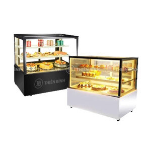 Tủ trưng bày bánh kính vuông 2 tầng dài 1.2m Snow Village GB-300-4L.Z