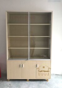 Tủ trưng bày có kính gỗ công nghiệp TN054