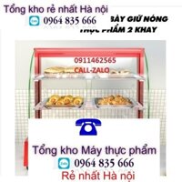 Tủ trưng bày giữ nóng thực phẩm 2 khay,giữ nóng gà rán,Khoai Tây,KFC, bánh mỳ, Tủ giữ nóng thức ăn-Bảo hành 12 tháng