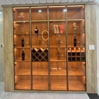 Tủ Trưng Bày Rượu Gỗ Cửa Kính Cao Cấp Giá Xưởng