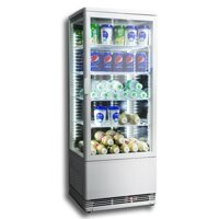 Tủ trưng bày tủ lạnh làm mát bằng không khí Haobo tủ lạnh tủ đông nước giải khát tủ bánh tủ nhỏ tủ trưng bày kính bốn mặ