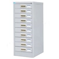 Tủ TU10F | Tủ sắt Hòa Phát 10 ngăn kéo, khóa giàn, màu ghi