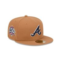 Từ unisex Giải Trí Ngoài Trời Đội MLB Hỗ Trợ Mũ Atlanta Braves Được Trang Bị Mũ Màu Nâu Giải Trí Phẳng Viền Hoàn Toàn Kèm Theo Mũ Bóng Chày Nam Rộng Vành Mũ Thể Thao