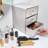 Tủ vải 3 tầng đựng đồ trang điểm, tủ vải dạng ngăn kéo đựng đồ tiện dụng