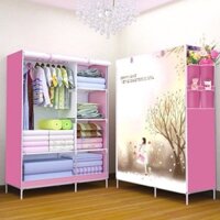 Tủ vải 3D 2 buồng 6 ngăn cao cấp