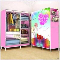 TỦ VẢI CAO CẤP 3D 2 BUỒNG 6 NGĂN
