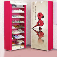 Tủ vải đựng giày dép 10 tầng 3d