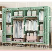 tủ vải khung gỗ 4 buồng vải oxford