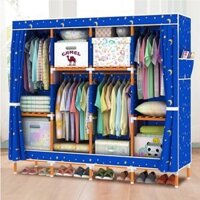 Tủ vải khung gỗ, giá treo cao cấp 4 buồng 8 ngăn siêu chắc chắn tuvaicaocap bảo hành 12 tháng 1 đổi 1