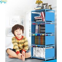 Tủ vải khung thép 4 ngăn đựng sách vở, quần áo, đồ dùng Homebi HB-KS4N