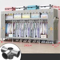 Tủ Vải Metal Khổ 2m1, Tủ Vải Khung Thép siêu lớn có bảo hành, Tủ Vải Đựng Quần Áo Tủ Vải Chống Ẩm Loại 1 Tủ Vải Cao Cấp