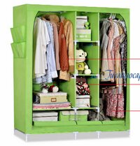 Tủ vải treo quần áo cao cấp 3 buồng wonexon