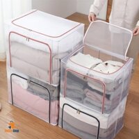 Tủ Vải Trong Suốt , Thùng Đựng Chăn Mền Quần Áo Trong Suốt Khung Thép Thông Minh Có Thể Gấp Gọn SP002366-sp51