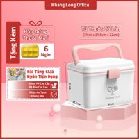 Tủ Y Tế Gia Đình 2 Tầng Đa Năng, Hộp Đựng Thuốc Nhựa PP An Toàn, Tặng Kèm Hộp Đựng Thuốc Mini