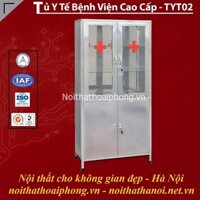 TỦ Y TẾ INOX - TỦ THUỐC Y TẾ ĐẸP - TỦ THUỐC BỆNH VIỆN ĐẸP TYT02