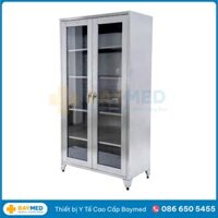 Tủ Y Tế - Tủ Thuốc Inox 2 Cánh Kính Lưu Trữ Vật Tư Tiêu Hao