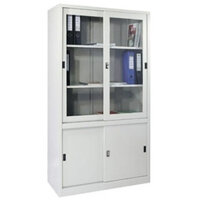 TU09K3B tủ trên 2 cánh kính,dưới 2 cánh sắt lùa Hòa Phát