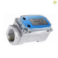 Tua bin 1 Inch Flowmeter LCD Lưu lượng kế kỹ thuật số 10-100LPM ± 1% Độ chính xác cho Diesel Xăng Dầu Hỏa Methanol Nước