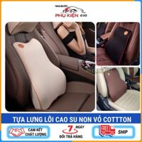 Tựa Lưng Lõi Cao Su Non Vỏ Cottton Cao Cấp Cho Xe Hơi, Ô Tô, Ghế Văn Phòng