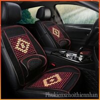 Tựa lưng lót ghế ô tô massage ,đan xen hạt gỗ. Thoang mát ,dễ chịu