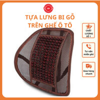 Tựa Lưng Lưới Đan Hạt Gỗ Cho Ghế Xe Hơi Ô Tô Và Văn Phòng Massage Lưng Chống Mỏi Lưng Cao Cấp