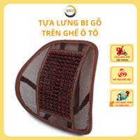 Tựa lưng lưới đan hạt gỗ dùng cho ghế xe hơi ô tô và văn phòng massage lưng chống mỏi lưng cao cấp