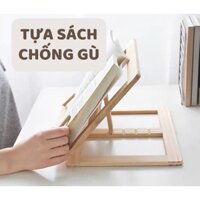 Tựa sách / máy tính bảng / laptop bằng gỗ chống gù