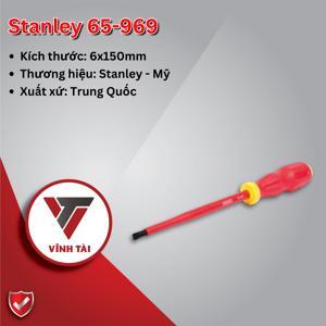 Tua vít dẹp cách điện VDE Stanley 65-969 - 6.5x150mm