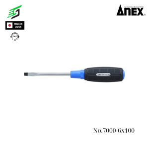 Tua vít dẹp cán cao su Anex No.7000-6x100