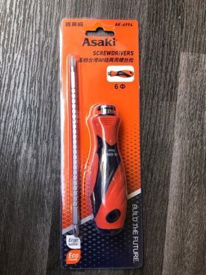 Tua vít dẹp và bake trở đầu Asaki AK-6994, 6mm