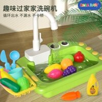 Tuần hoàn mới Đồ chơi máy rửa chén cho trẻ em Cửa thoát nước Lưu thông Chậu rửa rau điện Nhà chơi nhà bếp cho bé Lưu thông mới Đồ chơi máy rửa chén cho trẻ em Lưu thông nước Chậu rửa rau điện Nhà chơi nhà bếp cho bé