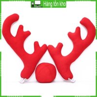 Tuần Lộc Giáng Sinh Trang Trí Xe Hơi 2 Sừng Tuần Lộc + 1 Mũi