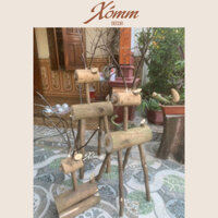 Tuần lộc gỗ decor trang trí noel ,giáng sinh, hươu nai gỗ noen