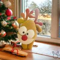 Tuần lộc len, tuần lộc trang trí noel - Tiệm Len Dolly (thú nhồi bông, thú bông, gấu bông len, gấu bông bằng len,...)