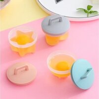 tuan0033 Khuôn hấp trứng, làm bánh cho bé (bộ 4 khuôn nhựa kèm chổi silicon quét dầu) tuan0033