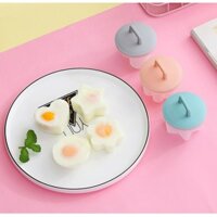 tuan0033 Khuôn hấp trứng, làm bánh cho bé (bộ 4 khuôn nhựa kèm chổi silicon quét dầu) tuan0033