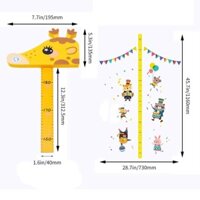 tuan0033 Thước Đo Chiều Cao 3D Cho Bé Dán Tường Có Thể Phát Nhạc Vui Vẻ tuan0033