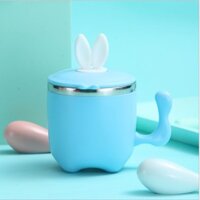 tuan087 Cốc Uống Nước Inox Cho Bé Hình Tai Thỏ 2 Lớp Cách Nhiệt tuan087