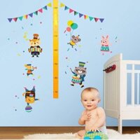 tuan087 Thước Đo Chiều Cao 3D Cho Bé Dán Tường Có Thể Phát Nhạc Vui Vẻ tuan087
