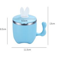 tuan096 Cốc Uống Nước Inox Cho Bé Hình Tai Thỏ 2 Lớp Cách Nhiệt tuan096