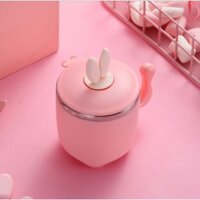 tuan1012 Cốc Uống Nước Inox Cho Bé Hình Tai Thỏ 2 Lớp Cách Nhiệt tuan1012
