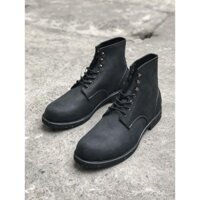 tuan41 Giày cao cổ nam da bò Beckman Boots Black tuan41