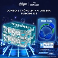Tuborg ICE- Bia Lager Đan Mạch- Độ cồn 4.3%- Combo 2 thùng 24 x330ml- Bia Cao Cấp Quốc Tế
