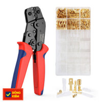 Tubtap Crimping Tool 22-16 có đầu phẳng với 300 miếng cắm cáp papers 0,5-1,5 mm² Kit Bộ kìm bấm đa năng