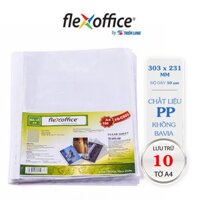 Túi 100 Bìa Lỗ Flexoffice A4 Fo - Cs03 Không Viền 0.045mm