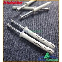 Túi 100 cái tắc kê nhựa cao cấp Friulsider TSS 6x50 (SX tại Ý, kèm theo vít thép mạ kẽm, dùng búa đóng vào)