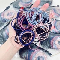 Túi 100 dây thun cột tóc đóng túi zip - giá rẻ nhất